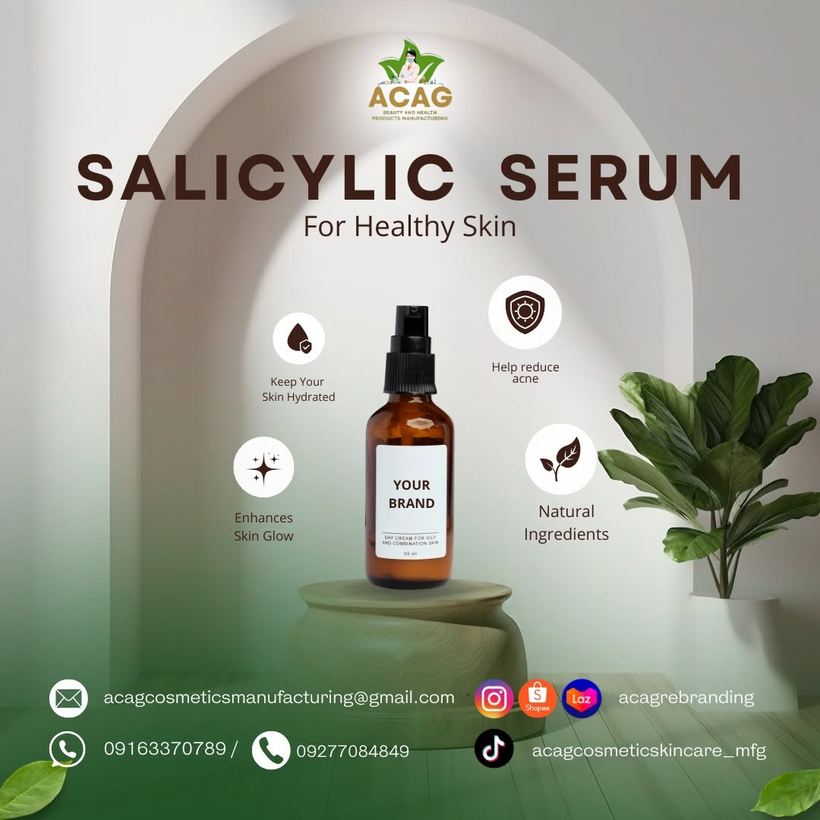 Salicylic serum for healthy skin — hydrating, acne reducing, natural ingredients
