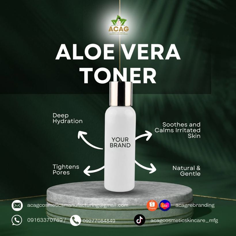 Aloe vera toner — deep hydration, soothes irritated skin, tightens pores