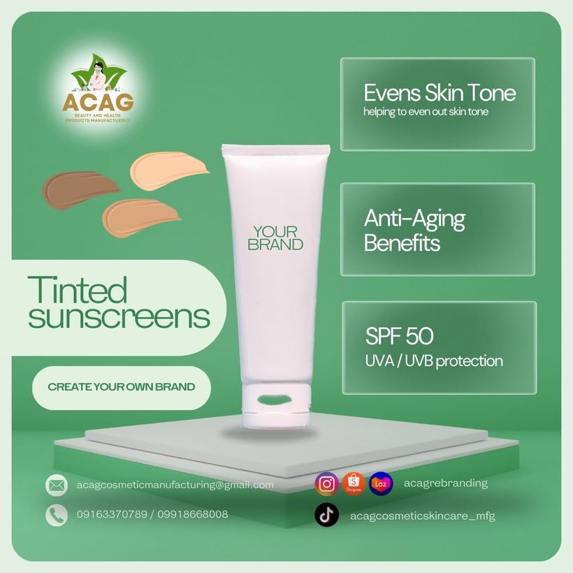 Tinted sunscreen SPF 50 — evens skin tone with anti-aging benefits